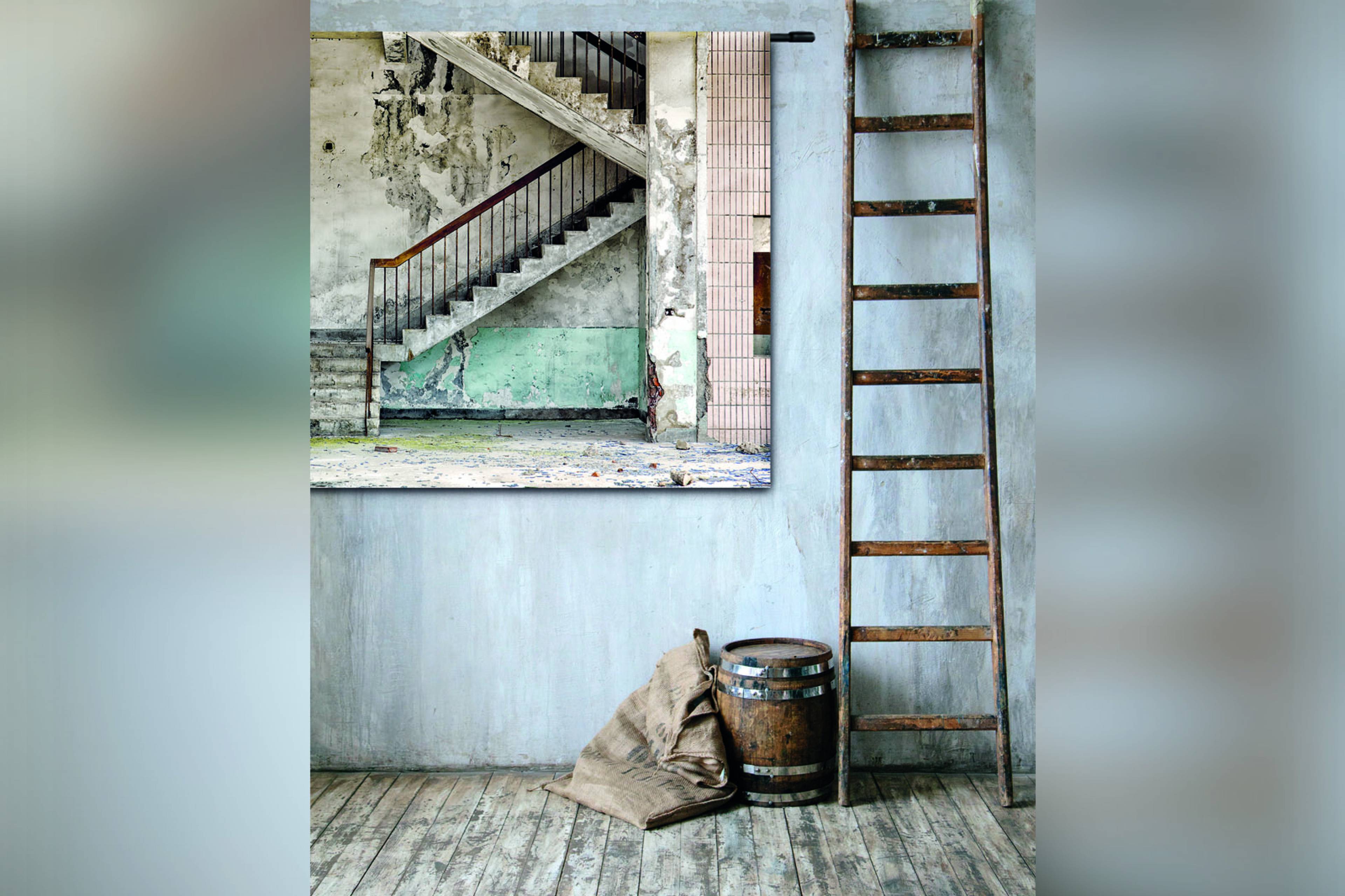 Urban Cotton - Wandkleed 'Concrete Stairs'