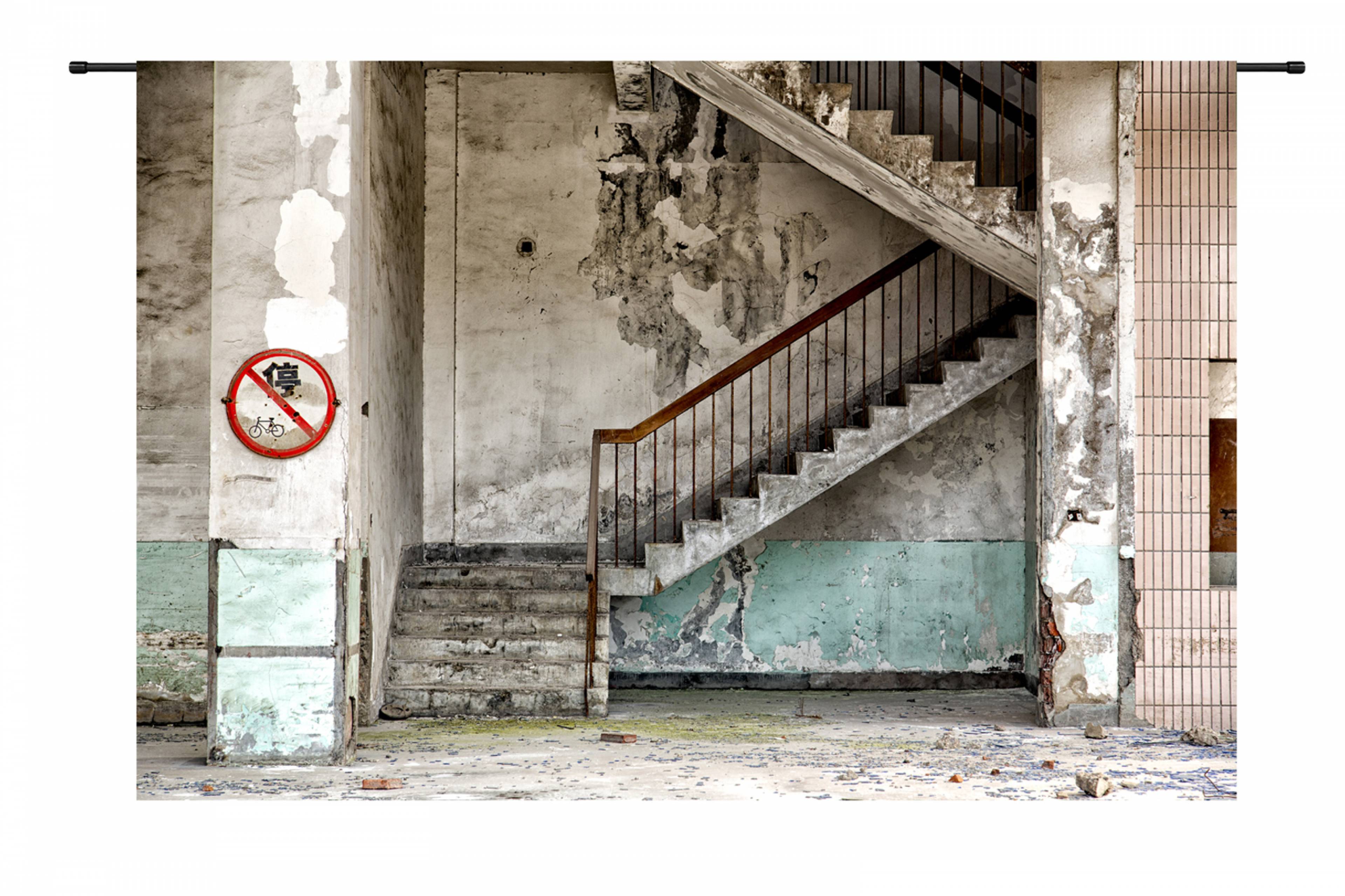 Urban Cotton - Wandkleed 'Concrete Stairs'