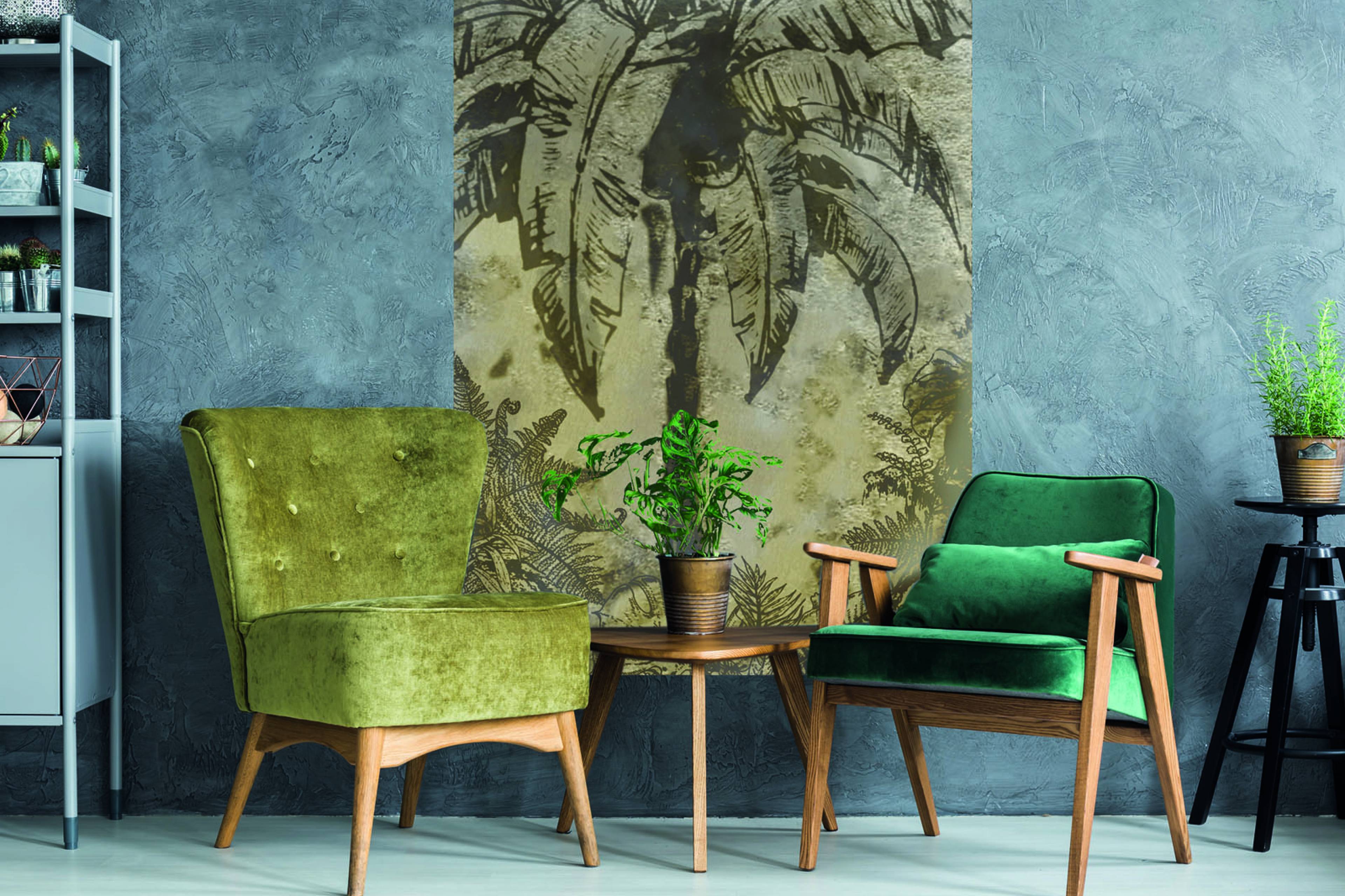 Urban Cotton - Wandkleed 'Urban Jungle'