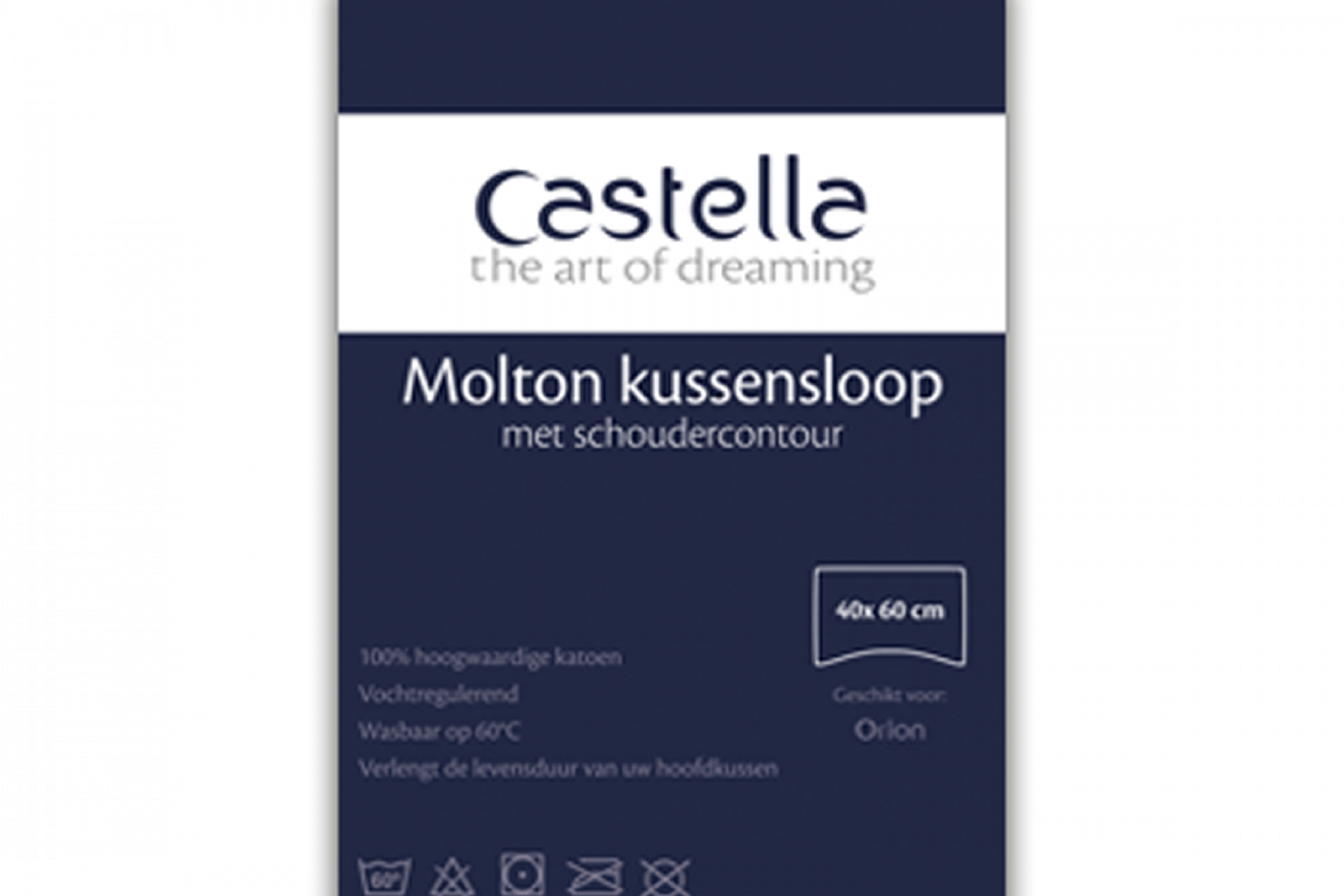 Castella Molton kussensloop met schoudercontour