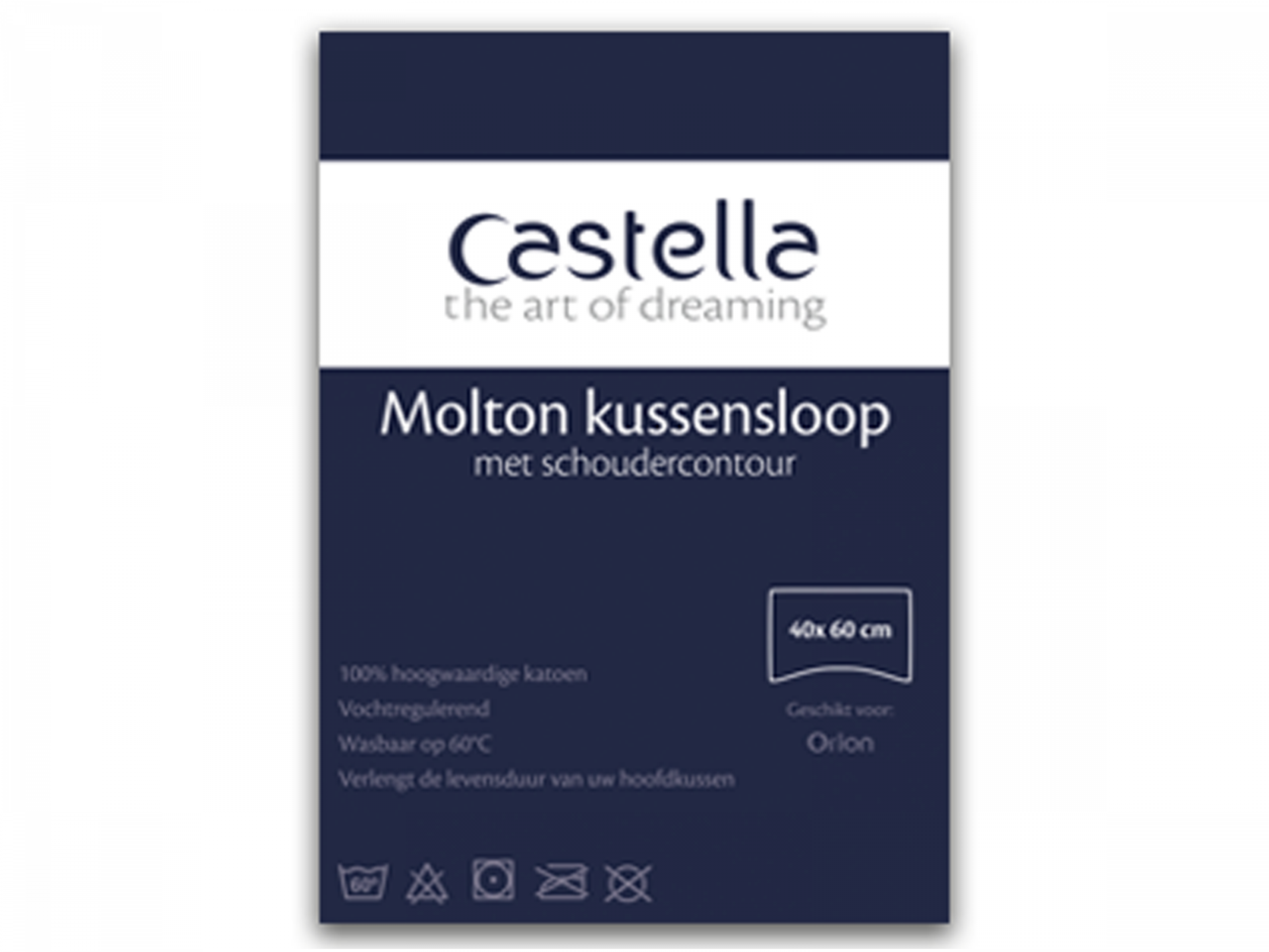 Castella Molton kussensloop met schoudercontour