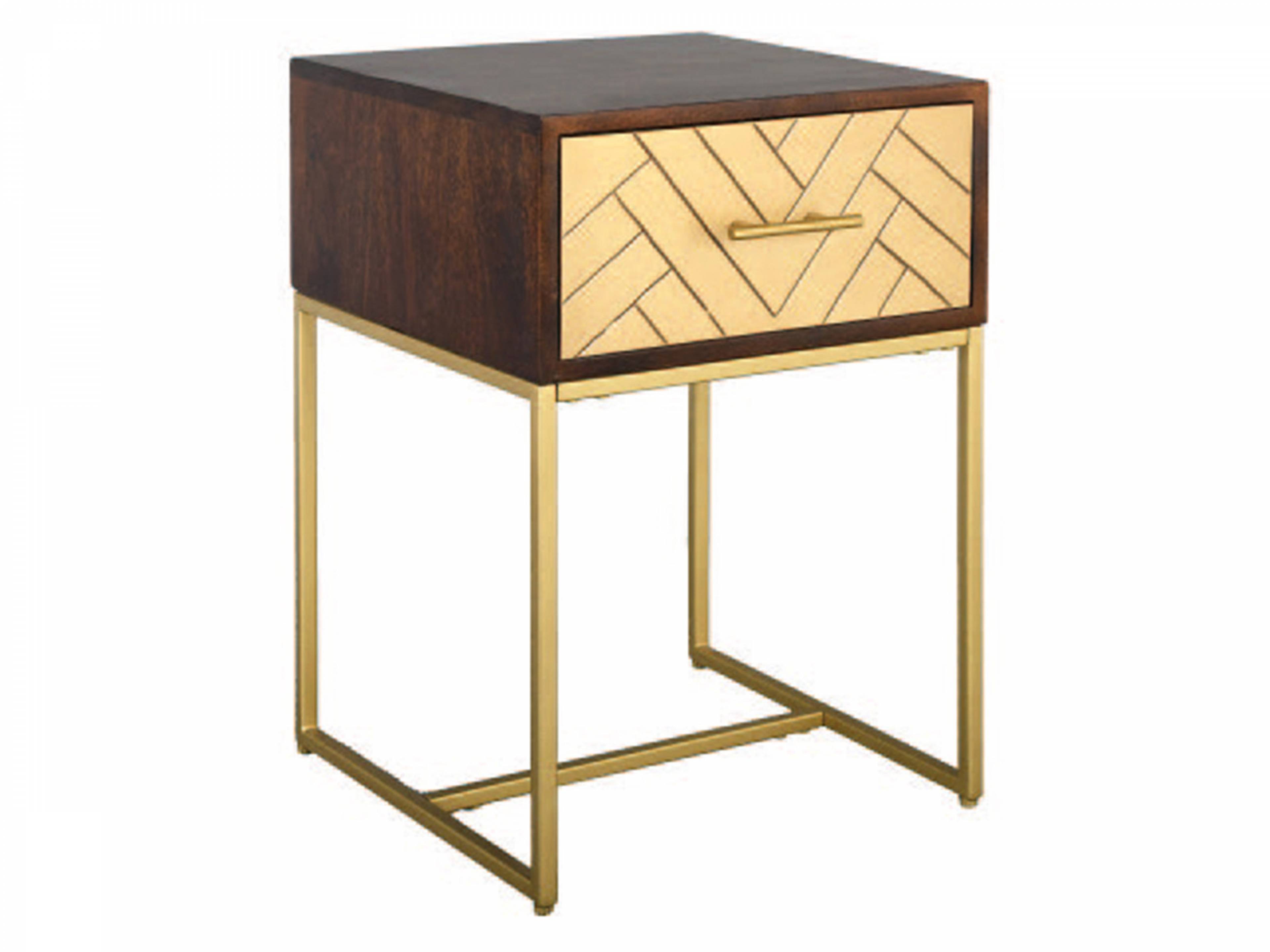 Nachtkast Jailey Wood Gold
